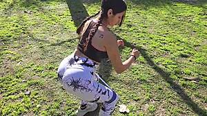 Daring Latina Teen Gets Massive Creampie After Gym Fuck Session!