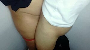 horny students fuck standing in classroom corner creampie