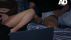 stepsiblings watch porn together and get super horny... don't tell my bf?