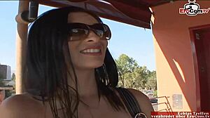 Skinny Brunette Teen Small Tits Pretty Face Takes Monster BBC Raw