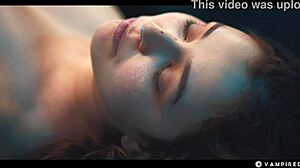 wet asian brunette vampires seduce in lezdom scissoring