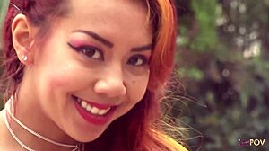 Beautiful Asian Lesbian Licks Pierced Nipples in Jacuzzi Sex