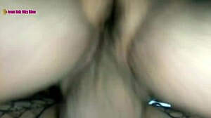 Mexican BBW wife bends over fishnets for doggystyle pounding