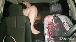 bbw rides fat cock outdoors car ride