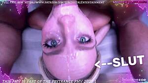 Divine Sloppy Deepthroat Upside Down Throat Fuck Explosion!