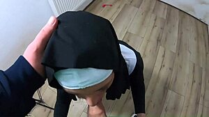 oh god this slutty nun maid cosplay milf squirts cum blowjobs non stop...