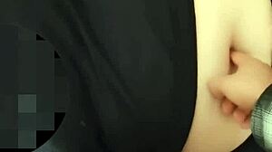 i love exploring this beautiful curvy milf's fat navel up close during massage.
