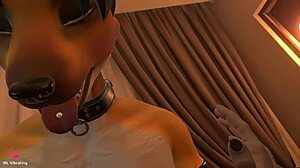 Giantess pees on face then face fucks to pounding orgasm in anthro heat vr