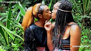 two black ebony lesbian students finger pussies kiss and trib to horny orgasms homemade