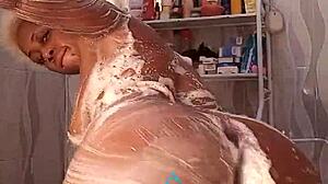 RUZZYDE BEGS SHOWER BATHROOM FUCK BIG ASS EBONY TITS!
