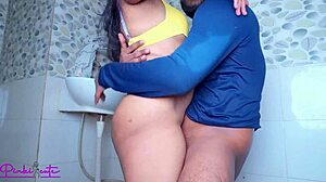 chachi milks nephew cock toilet hindi mms