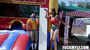 ricky wrestles bella strongest carnival babe in passionate holiday fuck