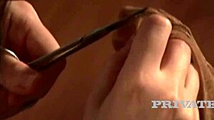 Blindfolded curvy brunette Dana DeArmond takes BBC anal in stockings before facial cumshot!