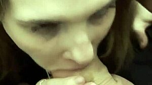 i met this pretty student slut at the nightclub and she sloppily sucked my cock outdoors