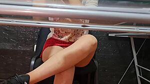 risky upskirt spy cam on cute secretary nataly