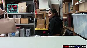Security santa pounds skinny latina teen shoplifters tight petite pussy hard