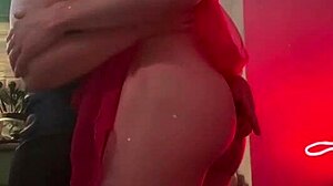 trans girlfriend rams sexy neighbor's mouth then anal while masturbating