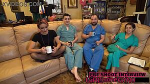 channy crossfire spreads wide for checkup