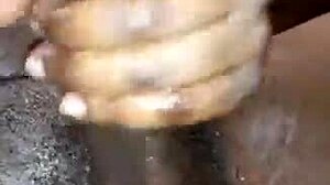 strokin my big black monster cock till i scream and cum hard in bedroom