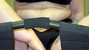 ridin dick onna sex chair but it keeps slippin off my wet shaved pussy ugh
