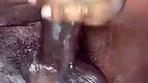 strokin my big black monster cock till i scream and cum hard in bedroom