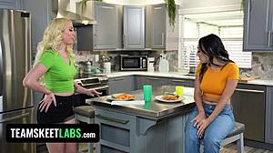 Hot teen roomies scissor and lick instantly! 👭🔥