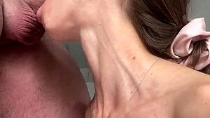Gina Gerson slurps sloppy deepthroat before face fucking ends in throatpie!