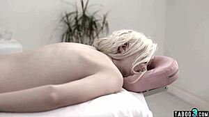 blonde petite teen tricked by masseuse into fucking her perv husband