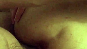 POV pounding roommate's horny girlfriend bent over bed for creampie finish