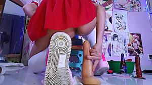 Mexican Trans Anal Training Gaping Toy Monster Cock Orgy