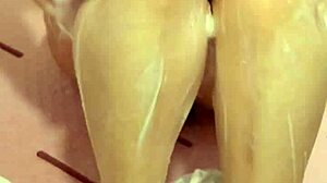 japanese wife bathes revealing cute perky tits in steamy bathroom tease
