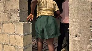 Nigerian schoolgirl dragged to jungle for ebony fuck session
