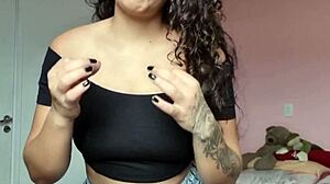 hot brunette joi catches you stroking - cum now! 😈💦