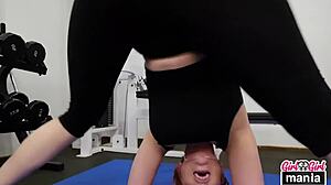 lesbian workout tempts alix lovell's big tits