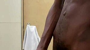 Huge load busting in public toilet bathroom