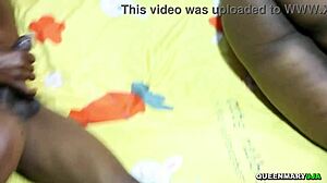 Slid off condom to savor ebony pussy's raw creampie bliss