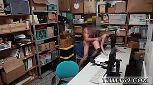 Hot blonde teen squirts on dildo while petite brunette anal suspect gets wrecked by police!