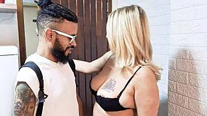 blonde slut's pussy stuffed by two?