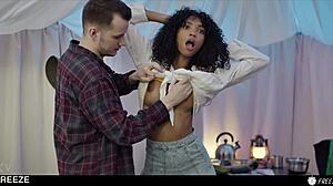 hot teen freezes!! bestie licks pussy to massive squirting orgasms!
