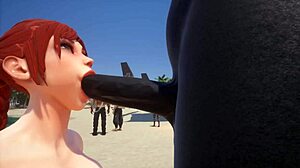 Serenia Devours Black Bull's Monster Cock Outdoor Roughly!
