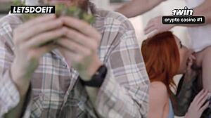 mature redhead sophia drilled balls-deep by young stepson cowgirl style