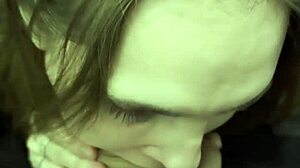 i met this pretty student slut at the nightclub and she sloppily sucked my cock outdoors