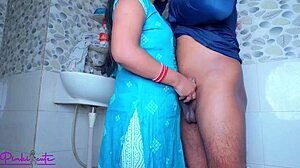 chachi milks nephew cock toilet hindi mms