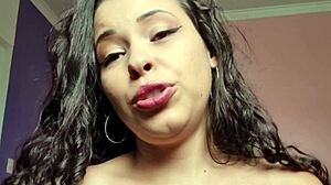 hot brunette joi catches you stroking - cum now! 😈💦