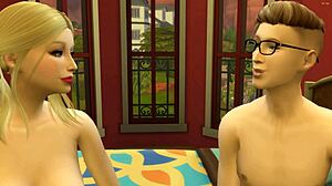 blonde teen lures colleague home for exam study fuck?