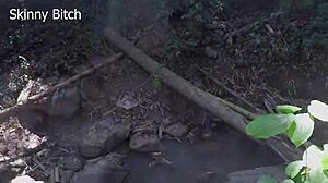 we struggled finding that forest spot for wild outdoor sex full vid on sheer