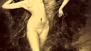 Vintage erotic illustration teases hairy retro secrets in antique style