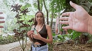 first time medellin street casting: submissive colombian ebony ass worship for fake agent