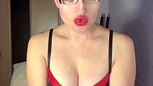 goddess mistress demands your gold in live webcam findom session glasses nails