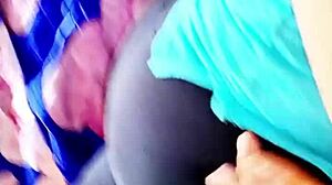 Mature 70-year-old chubby milf wife drops by post-gym for rough deepthroat on my cock